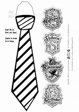 Ties Hogwarts Template Potter Harry Coloring Pages sketch template