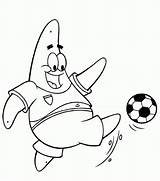Coloring Soccer Pages Spongebob Football Playing Patrick Team Colouring Book Printable Cartoon Comments Sheets Kids Getcolorings sketch template