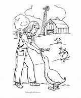 Coloring Farm Pages Girl Kids Printable Kid Farmer Colouring Sheets Color Farming Fun Print Adult Books Raisingourkids Animals Drawing Search sketch template