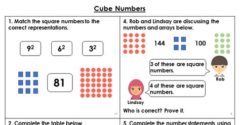 year 5 cube numbers lesson classroom secrets classroom secrets