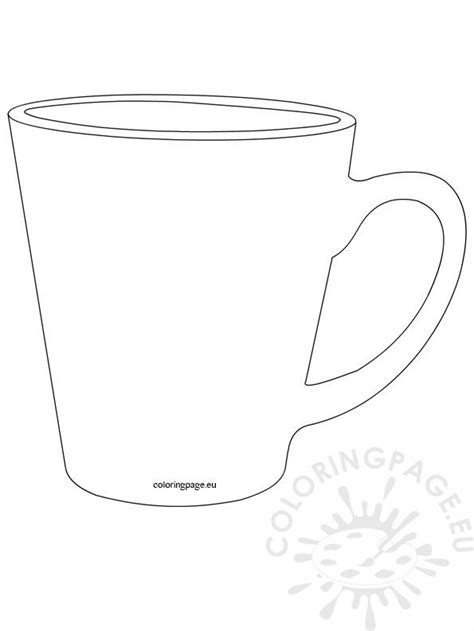 mug template coloring page