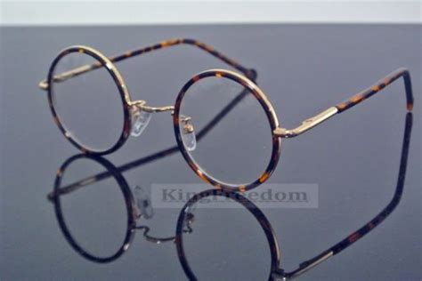 vintage 45mm round tortoise gold eyeglass frame full rim glasses