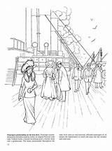 Titanic Promenading Passengers sketch template