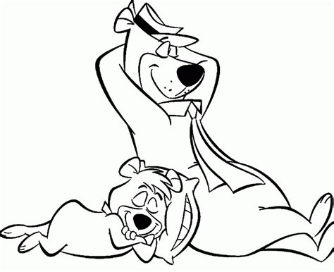 yogi bear  boo boo coloring pages printable coloring pages