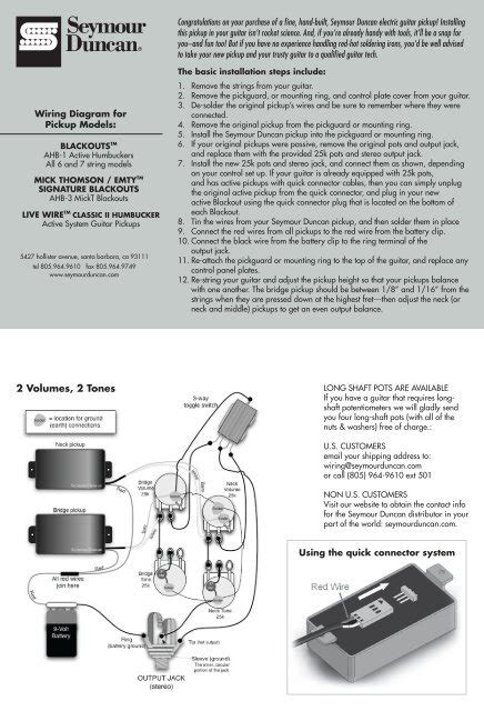 seymour duncan blackouts modular preamp wiring diagram wiring diagram
