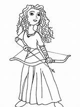 Coloring Pages Archery Merida Princess Kids Colouring Disney Choose Board Sheets sketch template