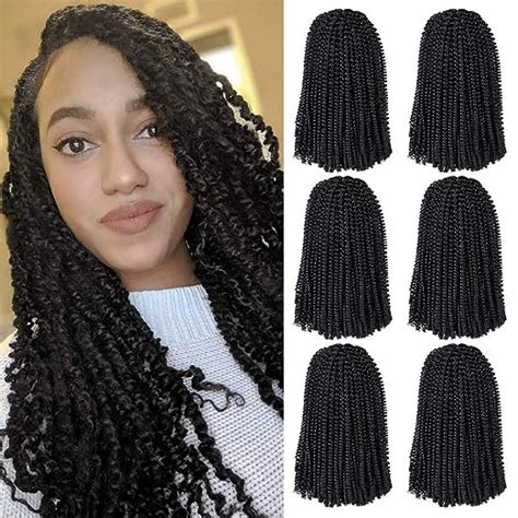 12 Inch Spring Twist Crochet Hair 6 Packs Jamaican Bounce