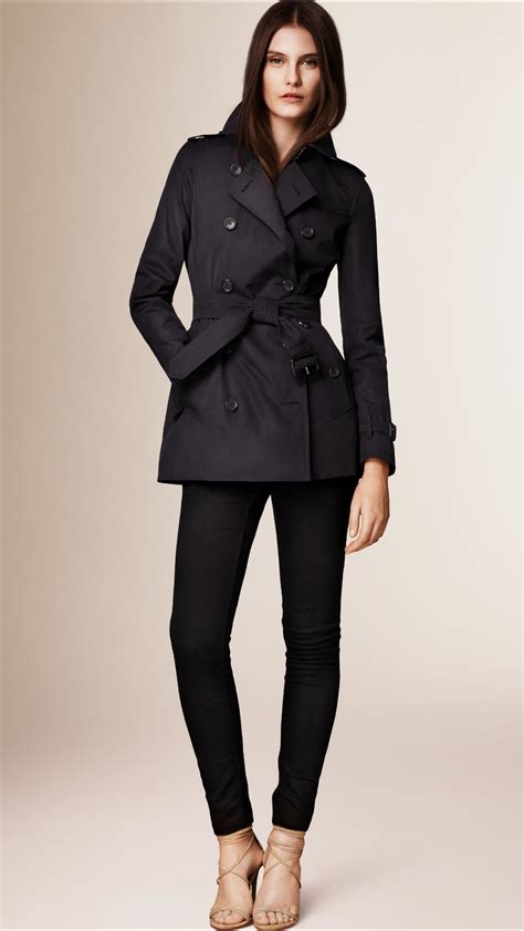 ladies short black trench coat fashion women s coat 2017