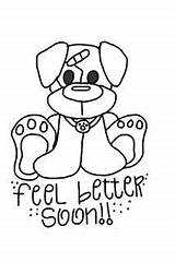 Better Feel Soon Well Printable Cards Coloring Pages Card Stamps Kids Digi Clipart Colouring Clip Hands Cre8tive Wishes Digital Stamp sketch template