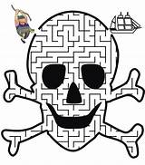 Pirate Coloring Maze Printable Pages Kids Ship Activities Skull Mazes Find Crossbones Theme Activity Treasure Printactivities Swing Pirates Through Labyrinthe sketch template