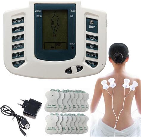 bolcom tens massage apparaat met  pads ems training elektrische spier stimulator