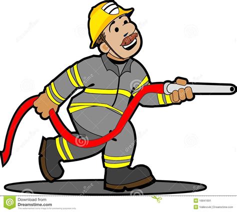 Cartoon Fireman Stock Vector Illustration Of Middle