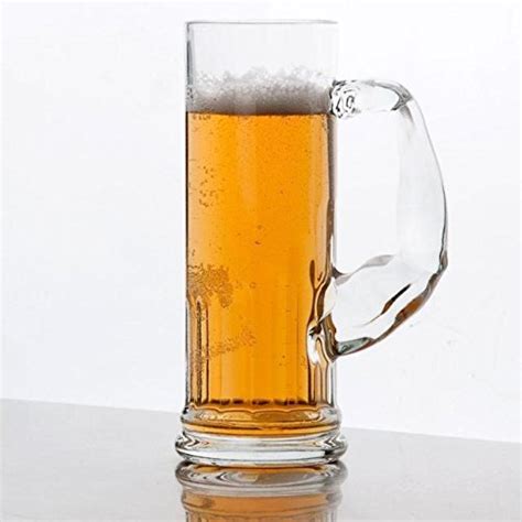 Yuzing Large Glass Beer Mug Clear 600 Ml