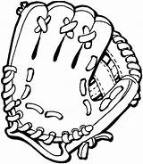 Glove Baseball Drawing Clipart Catcher Mitt sketch template