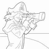 Telescope Pirate Surfnetkids Coloring sketch template