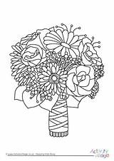 Colouring Bouquet Activity Activityvillage Getdrawings sketch template