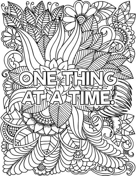 mental health affirmations coloring book pages etsy