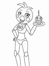 Chica Coloring Pages Fnaf Animatronics Printable Color Kids Bright Colors Favorite Choose sketch template