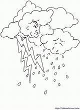 Wetter Pluie Thunderstorm Coloringhome Nuage Ausmalbild Thunder Lightening Ko Kiddicolour Letzte sketch template