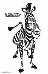 Madagascar Coloring Pages Marty Printable Cool2bkids Kids sketch template