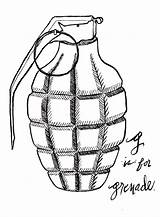 Grenade Coloring Pages sketch template