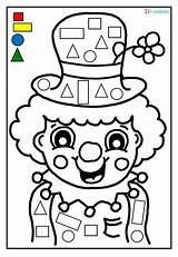 Karneval Fasching Zirkus Coloriage Vorschule Maternelle Malen Carnaval Formen Zahlen Cirque Arbeitsblätter Ausschneiden Coloriages Kindern Arbeitsblatt Ausmalbilder Magique Clowns Kleben sketch template