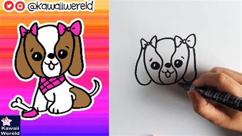 hoe teken je een schattig hondje leren tekenen youtube
