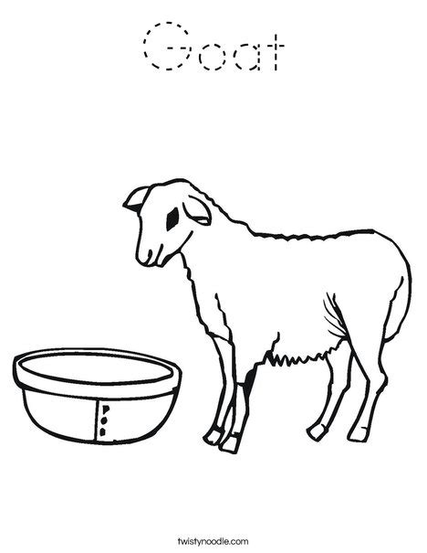 goat coloring page tracing twisty noodle