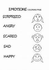 Feelings Coloring Emotions Worksheet Preschool Vocabulary Worksheets sketch template