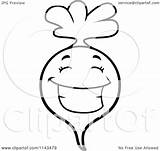 Radish Character Happy Coloring Clipart Vector Cartoon Outlined Thoman Cory Royalty sketch template