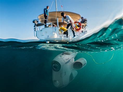 lightweight underwater camera drone takes  deep beneath  waves zdnet