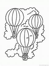 Coloring Air Balloon Pages Hot Transportation Basket Vehicle Mongolfiere Balony Template Creative Clipart Templates Popular Printable Library Cz Coloringhome sketch template