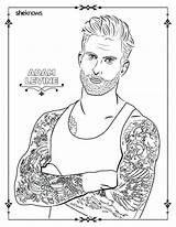 Coloring Pages Men Adult Book Printable Hollywood Maserati Hottest Hair Colouring Drawing Color Guys Blake Getcolorings They Adam Dachsunds Sheknows sketch template