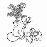 Coloring Pages Duchess Cubs Her Kids Colouring Printable Aristocats Sheets Books Print sketch template