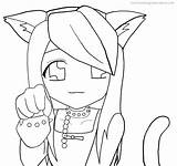 Pages Anime Girl Coloring Neko Aphmau Lineart Cat Drawing Cute Base Color Girls Template Printable Deviantart Cool Getdrawings Sketch Manga sketch template