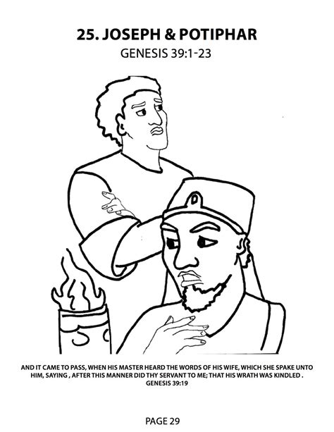 joseph  potiphar coloring pages google search sunday school