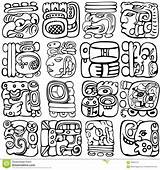 Maya Mayan Glyphs Aztec Mayas Glifos Graphicriver Glyphes Aztecas Mitos Hieroglyphics Glyph Glifo Vectorielle Symbolen Yucatan Hunab Indianer Inca Símbolos sketch template