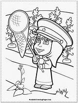 Masha Coloring Pages Bear Kids Trulyhandpicked Prints sketch template