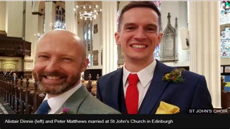 first same sex anglican church wedding takes place in edinburgh youtube