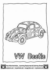 Beetle Volkswagen sketch template