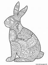 Bunny Coloring Pages Easter Zentangle Adult Printable Info Sheets Colouring Print Adults Egg Kids Online sketch template