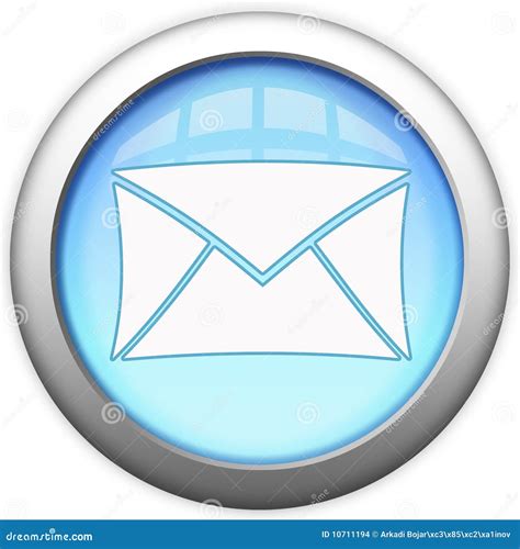 blue glass email button stock illustration illustration  clipart