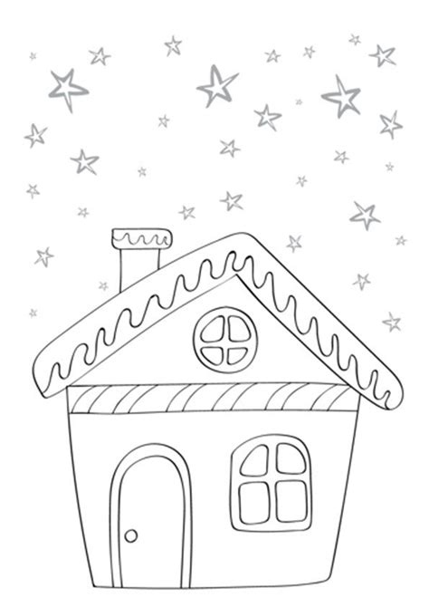 house  winter coloring page coloring pages printable coloring