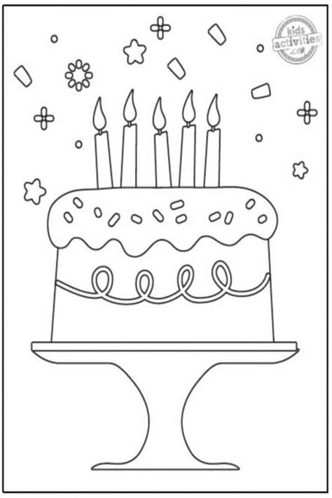 funnest  birthday cake coloring pages kids activities blog