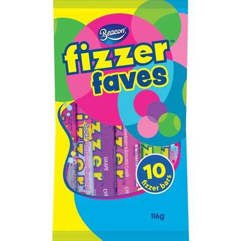 beacon fizzer faves 10 pack 116g big w