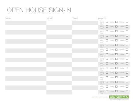 printable sign  sheet  open house thekidsworksheet