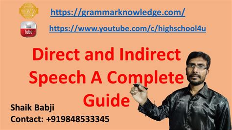 direct  indirect speech  complete guide reported