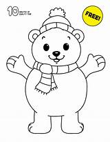 Polar Bear Coloring Pages Colouring Winter 10minutesofqualitytime Members Preschool sketch template