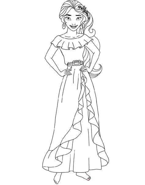 elena  avalor coloring pages  elena lovers educative printable