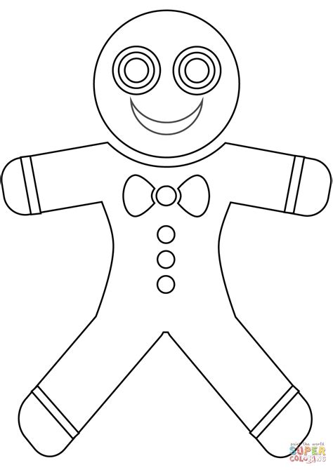 gingerbread man coloring page  printable coloring pages